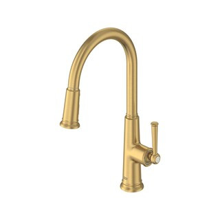 Highgrove 17 in. Single Handle Pull Down Sprayer Kitchen Faucet with 360° Spout in Brushed Cool ... | The Home Depot