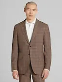JOE Joseph Abboud Slim Fit Premium Wool Blend Plaid Suit, Lt Brown Plaid | 2 Piece Suits | Men's ... | The Men's Wearhouse