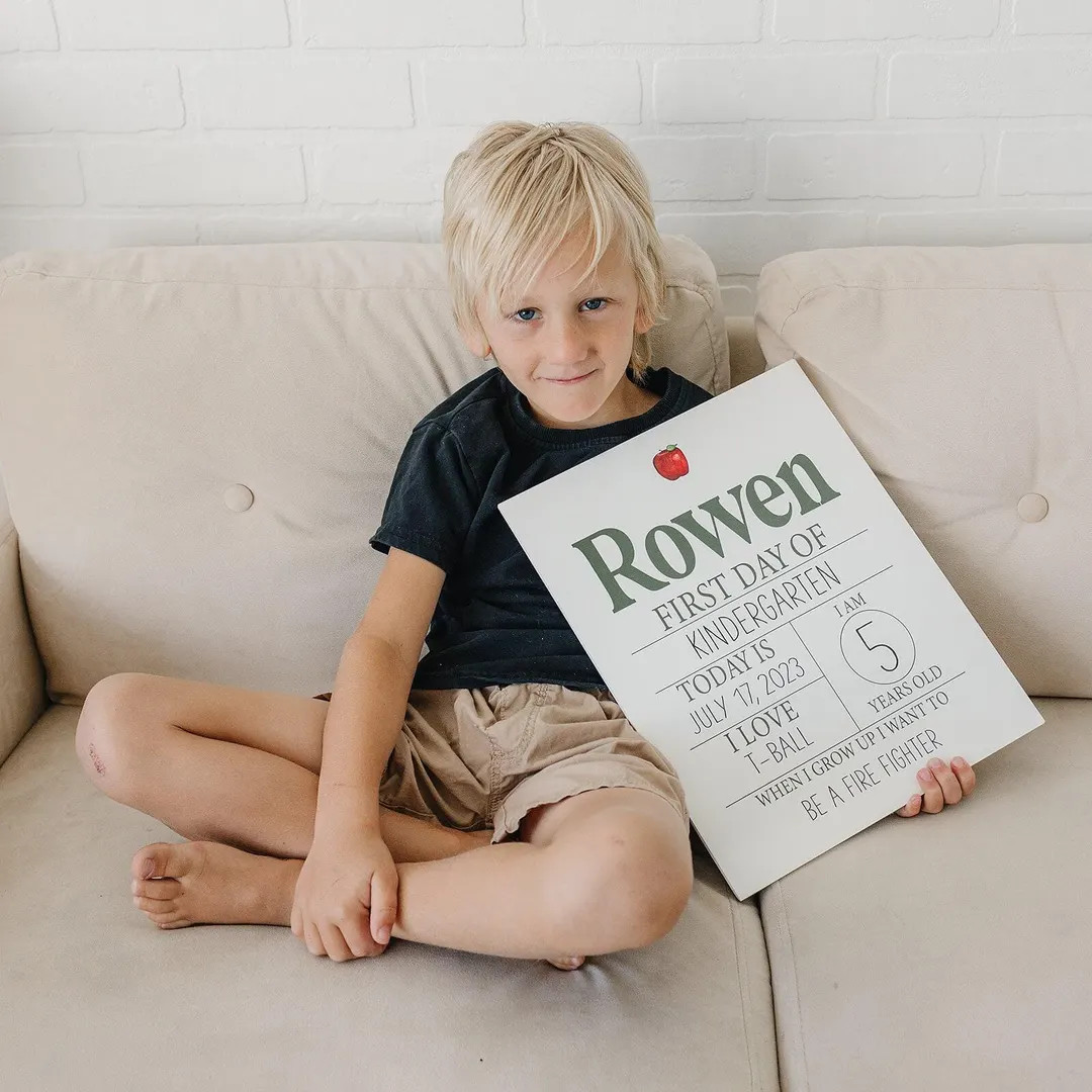 First Day of School Sign, Back to School Sign, Personalizable Reusable School Sign, School Photo ... | Etsy (US)