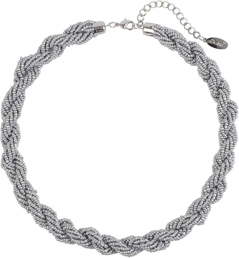 Bocar Fashion Seed Beads Statement Collar Necklace for Women (NK-10408) | Amazon (US)