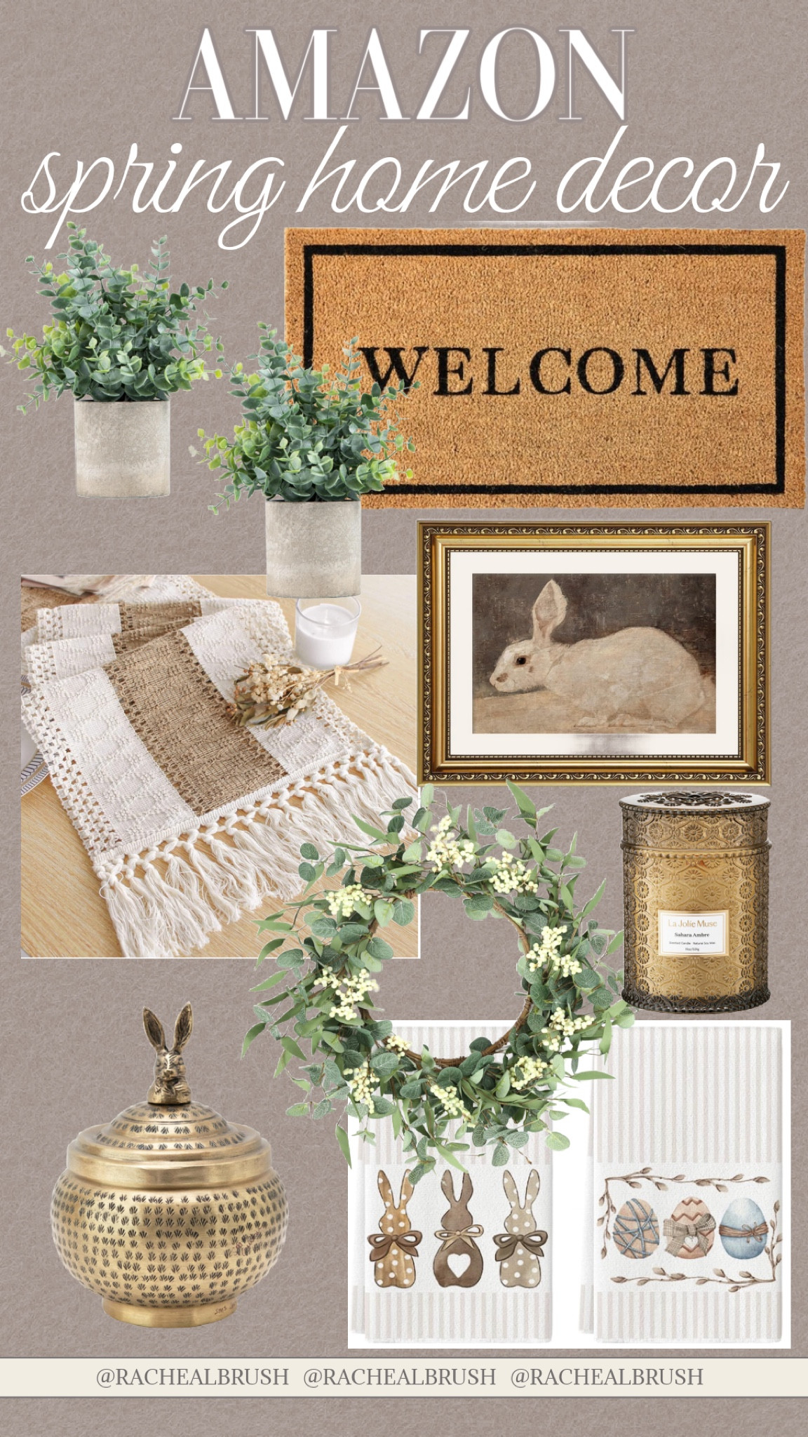 Amazon Spring Home Decor

Vintage Easter decor
Vintage framed art
Neutral boho decor
Faux greenery 
Front door wreath 

#LTKStyleTip #LTKHome #LTKFindsUnder50