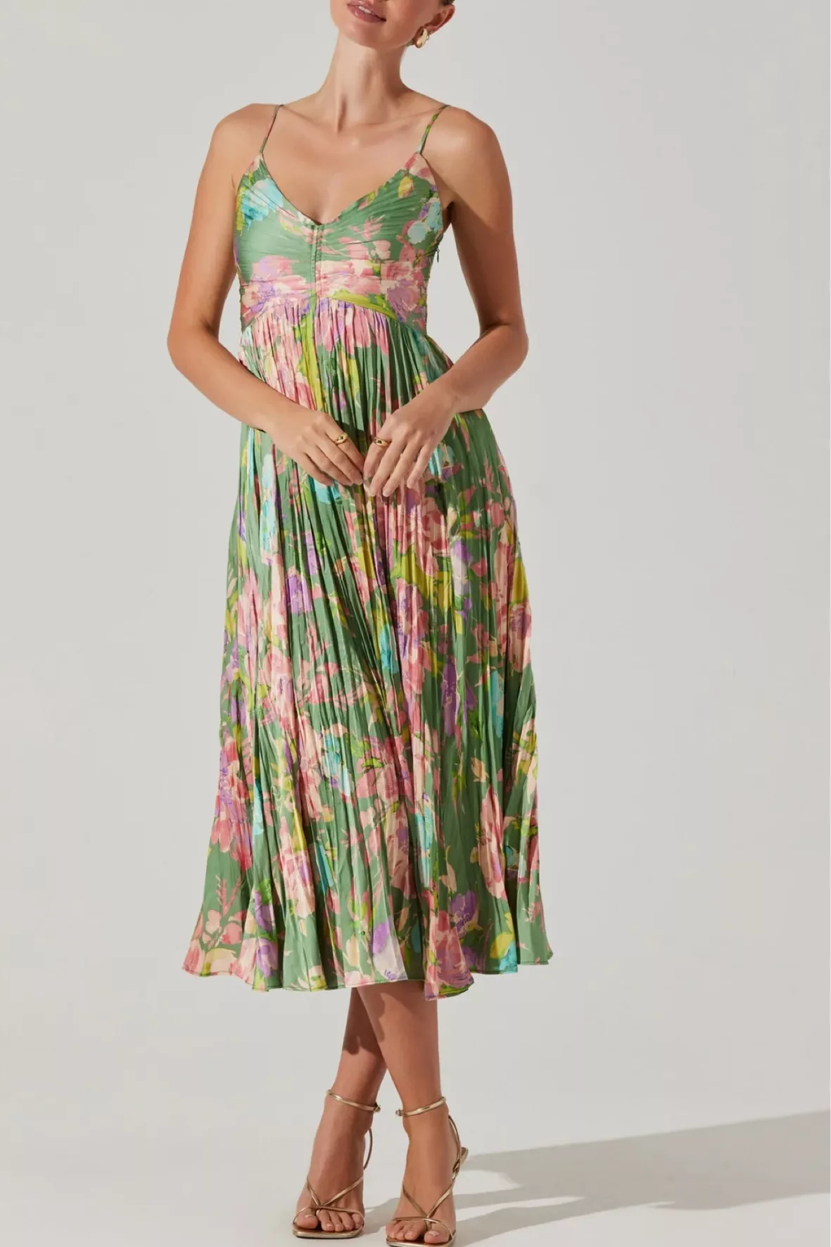 PLEATED PARTY MIDI DRESS curated on LTK