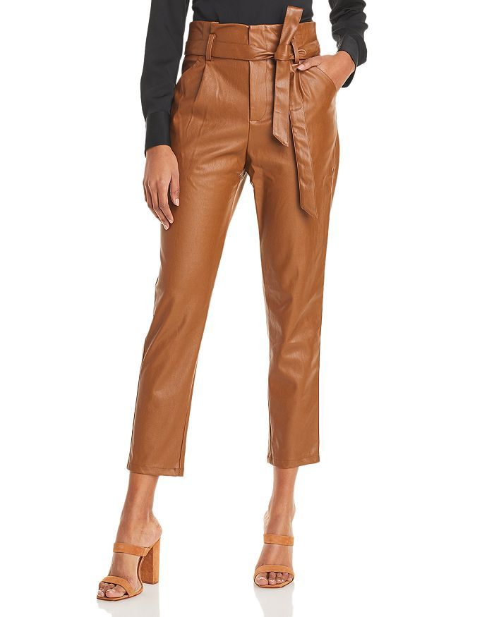 Faux Leather Paperbag-Waist Pants - 100% Exclusive | Bloomingdale's (US)