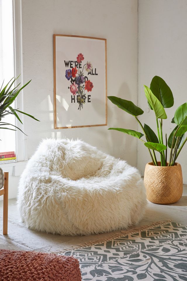 Aspyn Faux Fur Shag Bean Bag Chair | Urban Outfitters (US and RoW)