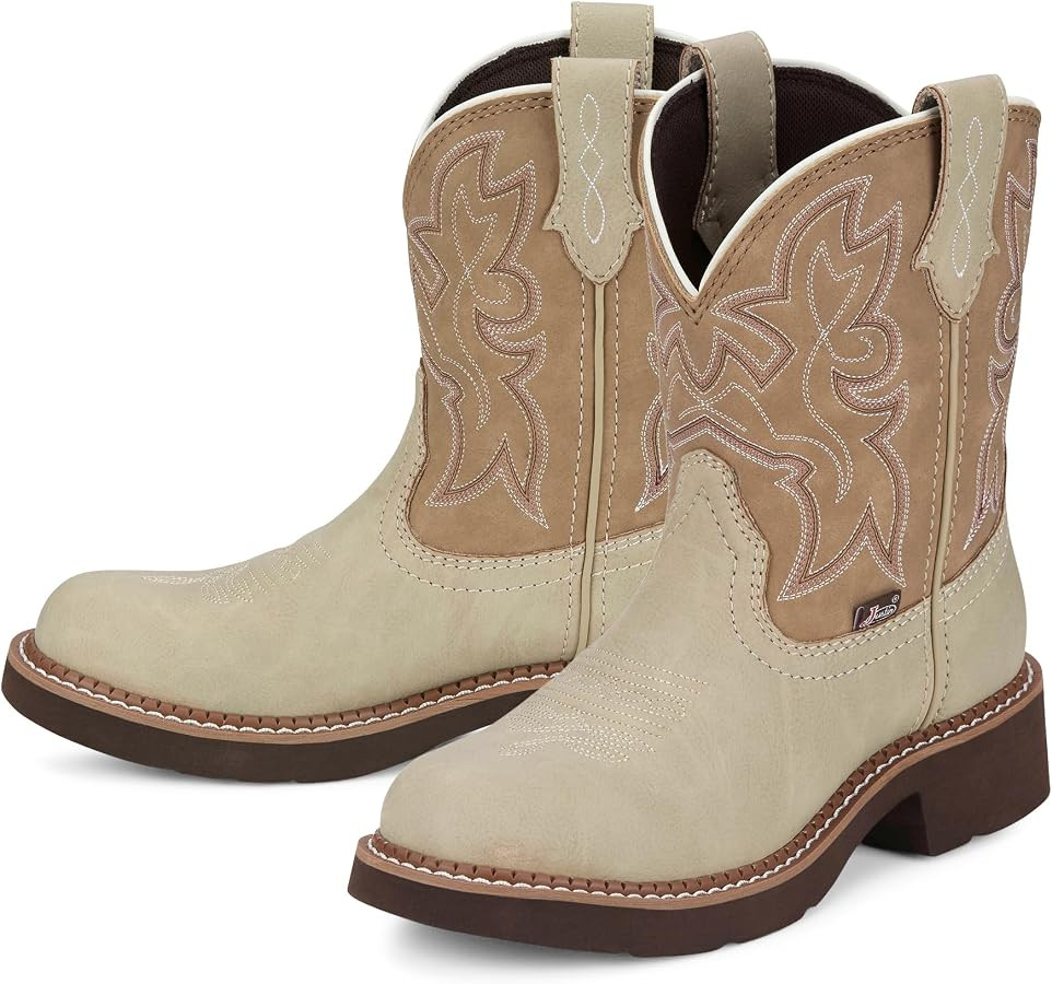 Justin Gypsy Kay 8” Cowboy Boots for Women - Premium Full-Grain Leather Women’s Cowgirl Boots... | Amazon (US)