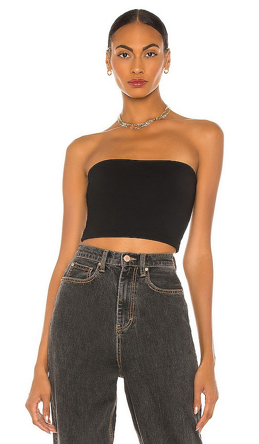 Susana Monaco Strapless Crop Top in Black. - size XS | Revolve Clothing (Global)
