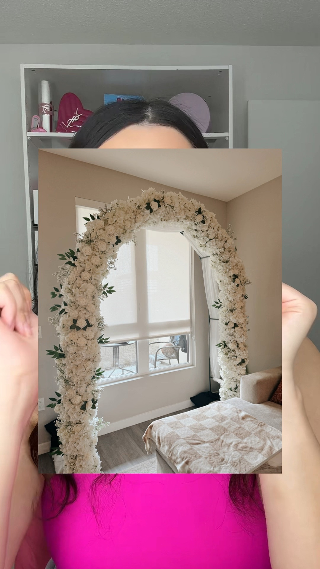 DIY Flower Arch 👰🏻‍♀️💐 #wedding #bride #diybride 