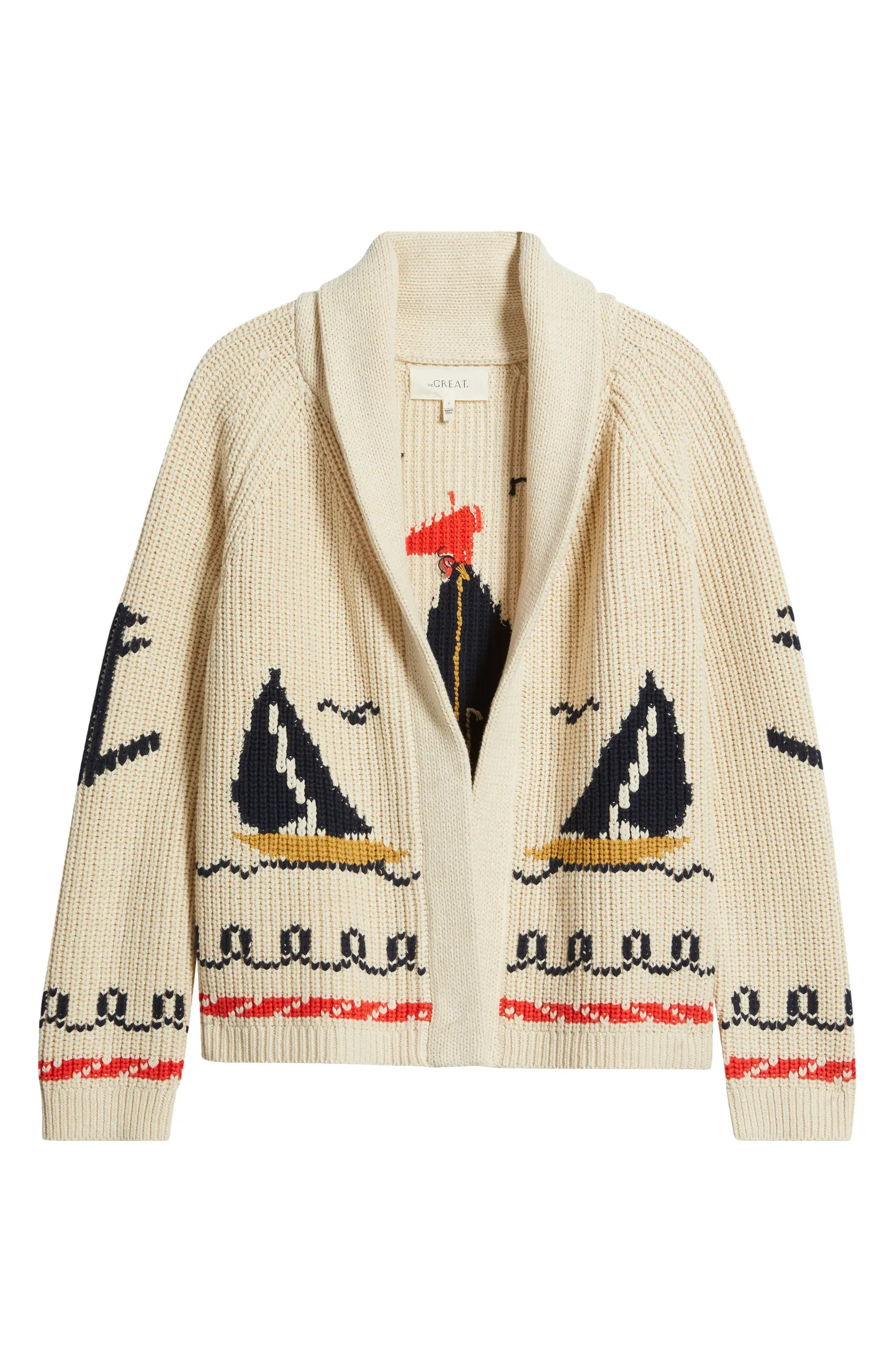 The Sailboat Lodge Shawl Collar Cardigan | Nordstrom