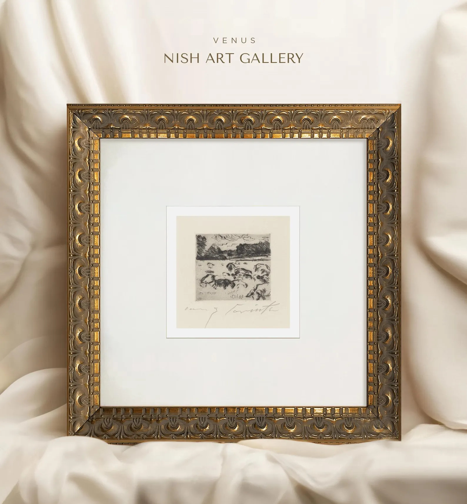 Framed Abstract Sketch Art Print: Gold Foiled Italian Frame #327 | Etsy (Global)