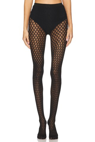 Wolford Sylvie Tights in Black & Black from Revolve.com | Revolve Clothing (Global)