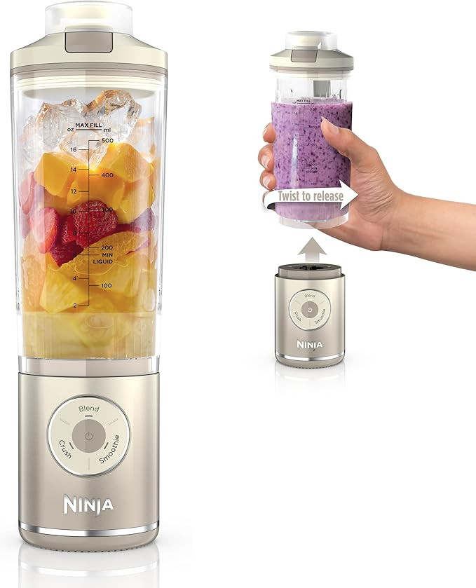 Ninja Blast Max, Portable Blender + Twist & Go, Personal Ninja Blender, Smoothie, Blend, Ice Crus... | Amazon (US)