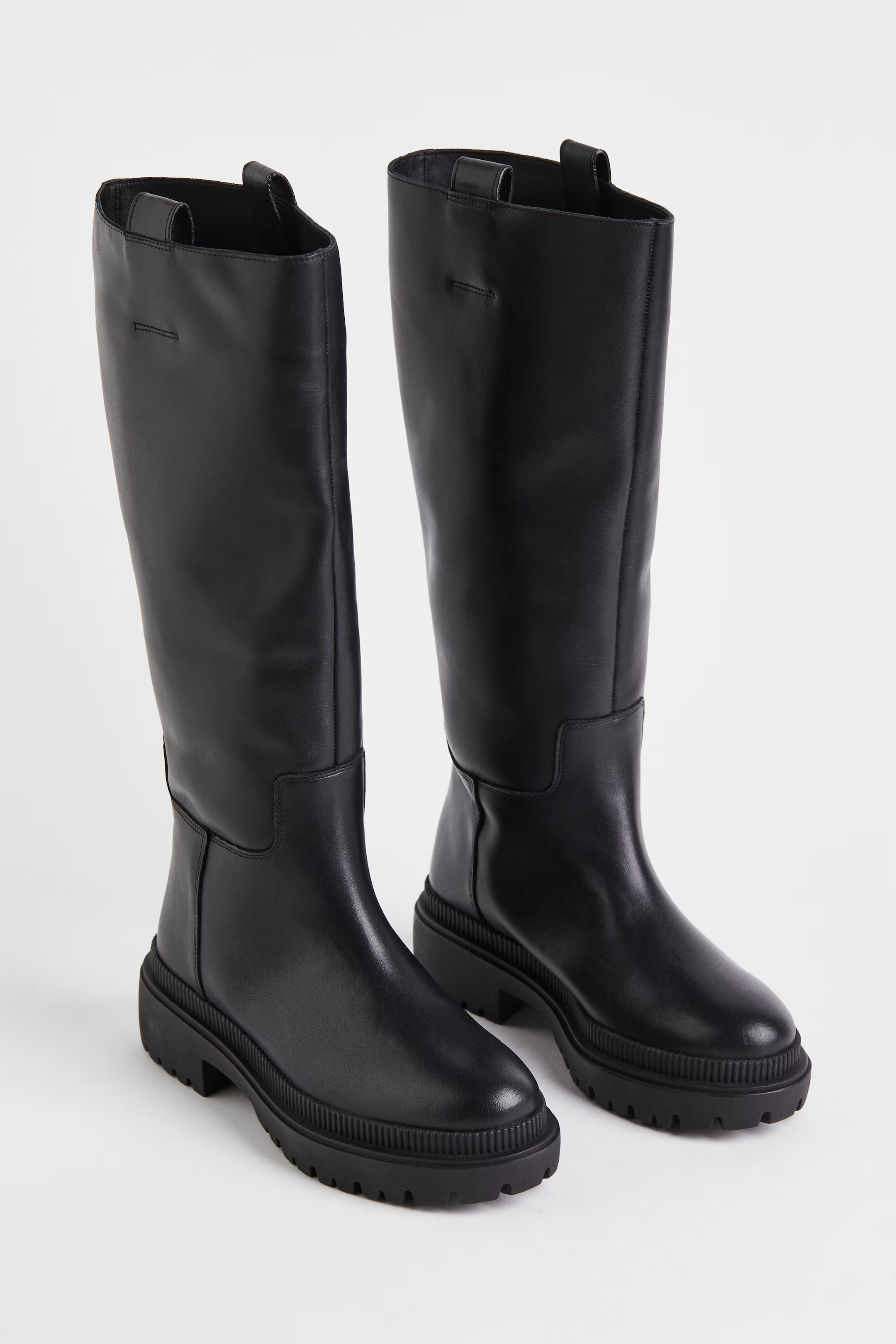 Leather knee-high boots | H&M (UK, MY, IN, SG, PH, TW, HK)