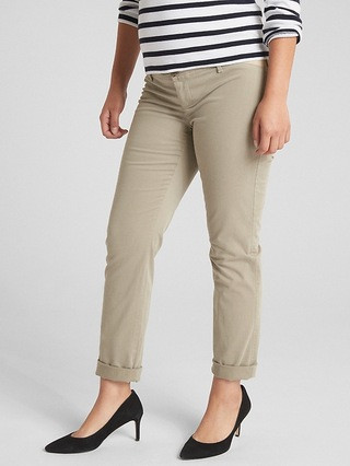 Maternity Inset Panel Girlfriend Chinos | Gap US