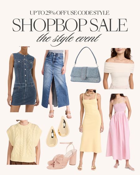 Shopbop Sale the style event 🙌🏻🙌🏻

Denim skirt, denim purse, blouse, spring outfits, earrings, sandals, spring dress

#LTKstyletip #LTKsalealert #LTKSeasonal