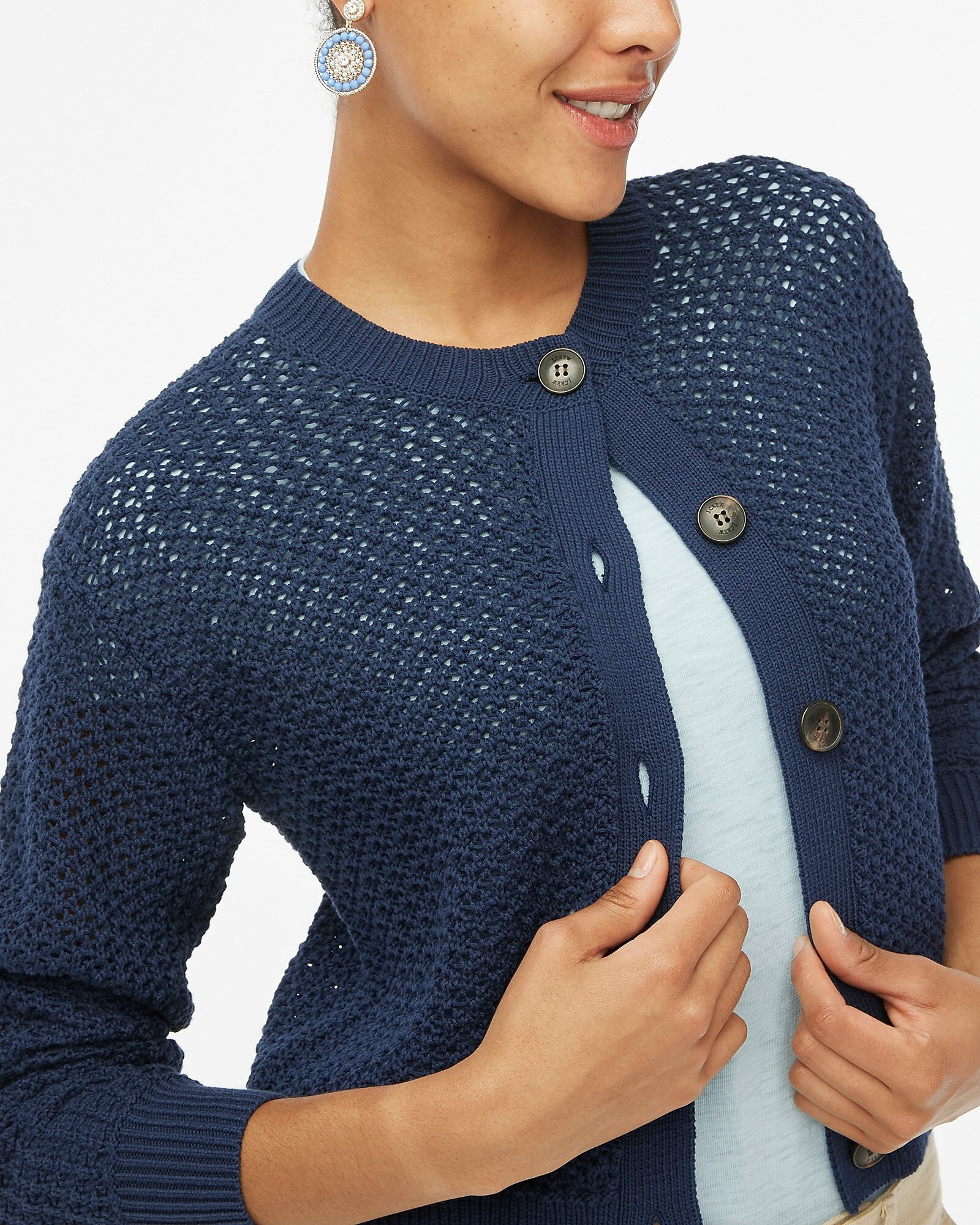 Crochet cardigan sweater | J.Crew Factory