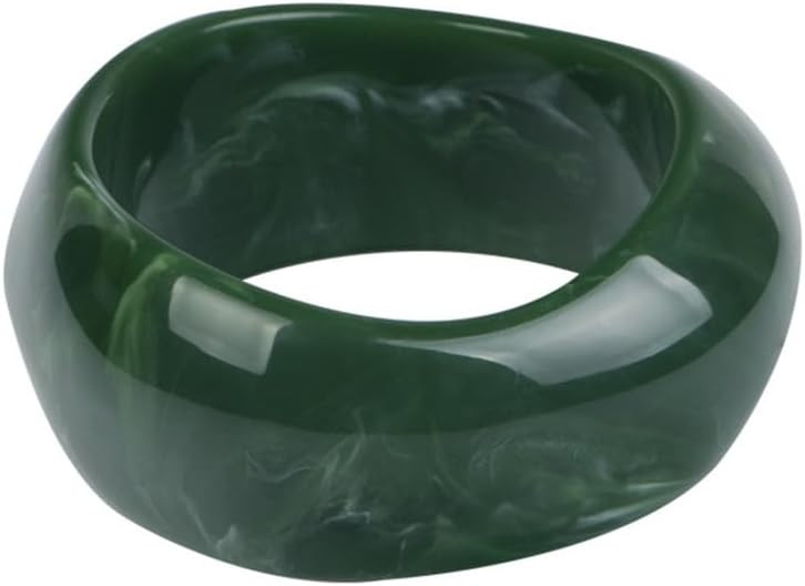 Chunky Acrylic Cuff Bangle Bracelet Scales Stretch Bangle Colorful Irregular Geometric Resin Acet... | Amazon (US)