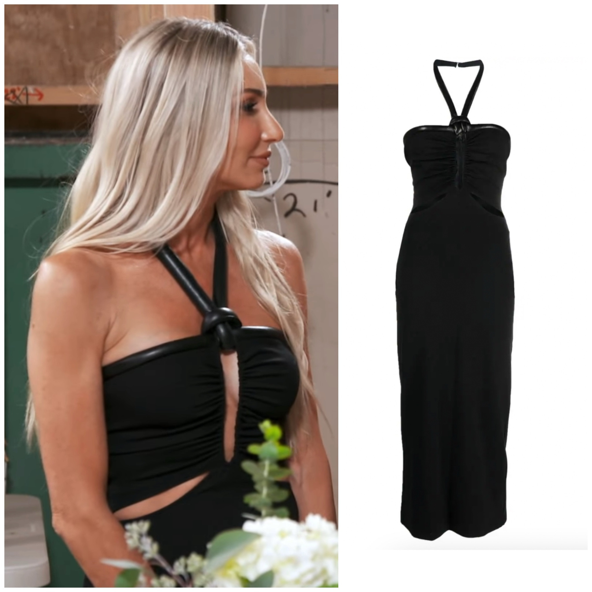 Heather Altman’s Black Leather Knot Detail Dress 
