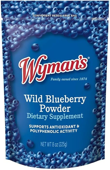 Wyman's Wild Blueberry Powder - 100% Wild Blueberries, No Sugar Added, Antioxidant Activity, Rese... | Amazon (US)