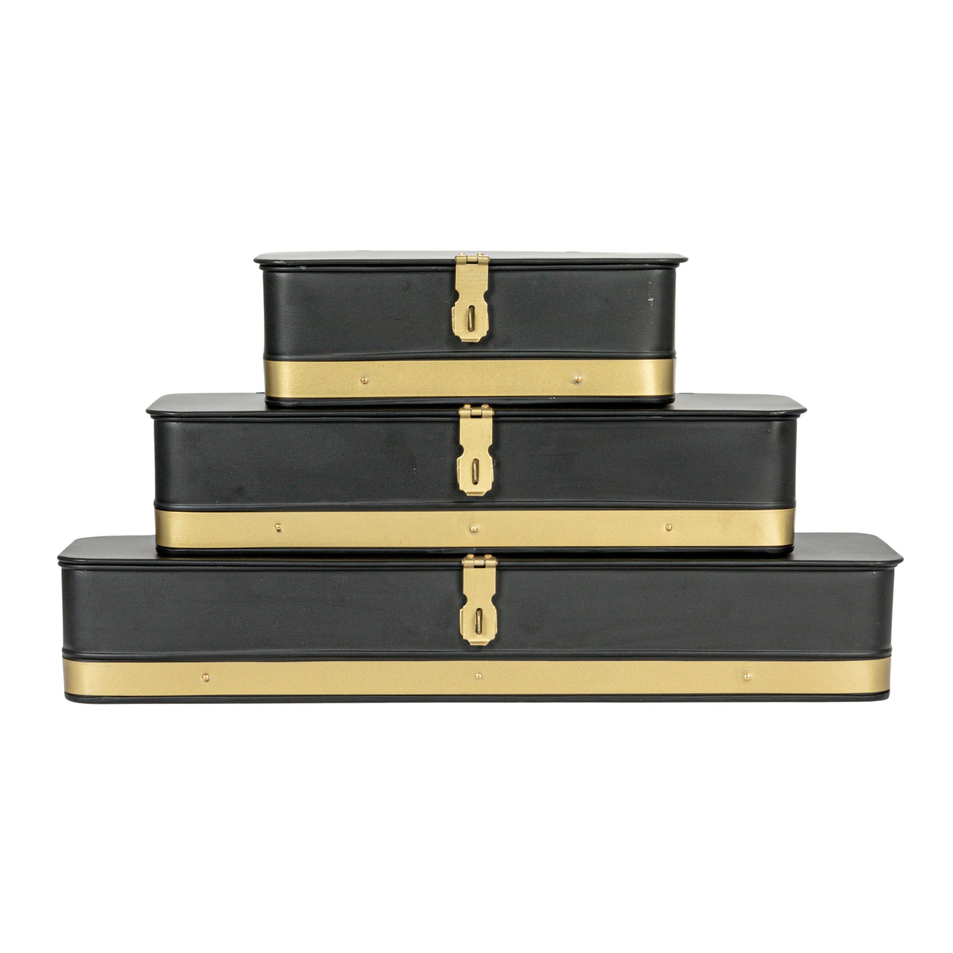 Charlton Home® Lesli Long Decorative Metal Boxes with Lid & Reviews | Wayfair | Wayfair North America