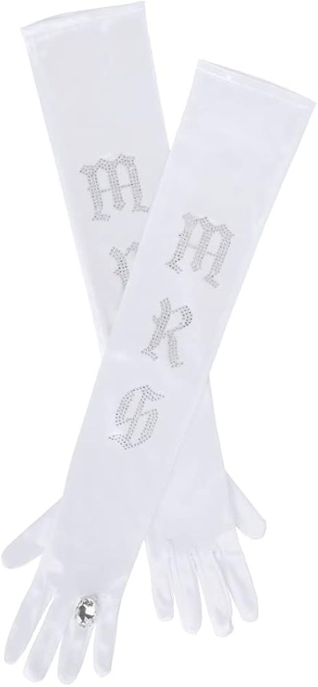 xo, Fetti Bachelorette Party Decorations Mrs Opera Gloves - White Rhinestone Satin + Engagement R... | Amazon (US)