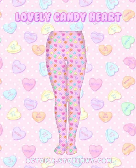 Pink Lovely Candy Heart Tights or Leggings | Etsy | Etsy (CAD)