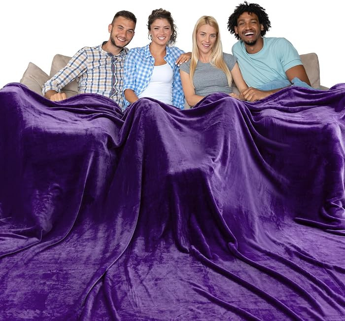 HOMFINE Oversized King Fleece Blanket 120x120 Inches - Ultra Soft Cozy Warm Giant Huge 10'x10' Bl... | Amazon (US)