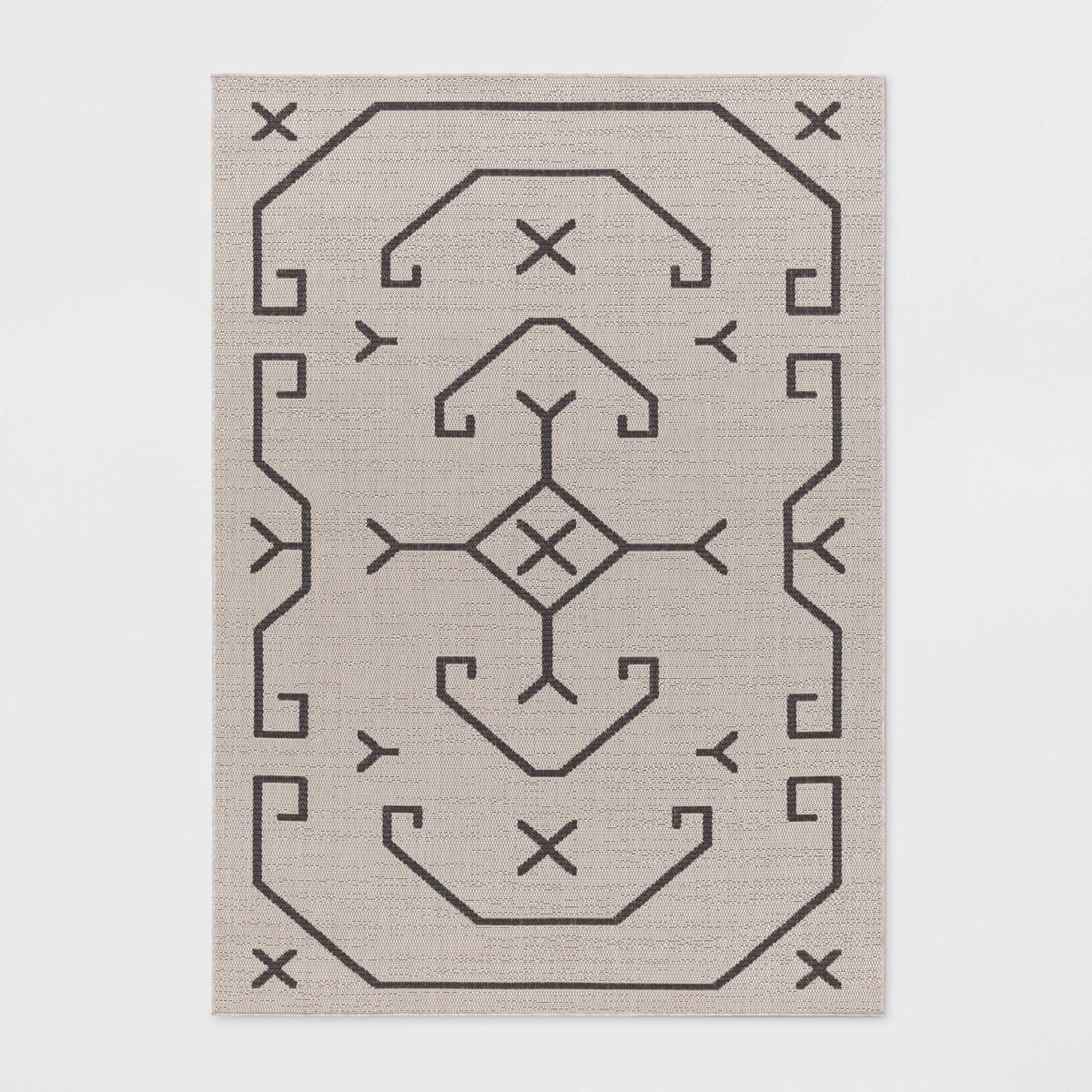 Linear Global Outdoor Rug Ivory/Black - Threshold™ | Target