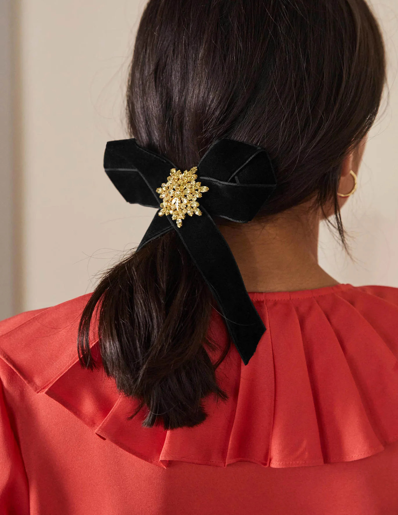Velvet Bow Hair Clip | Boden (US)