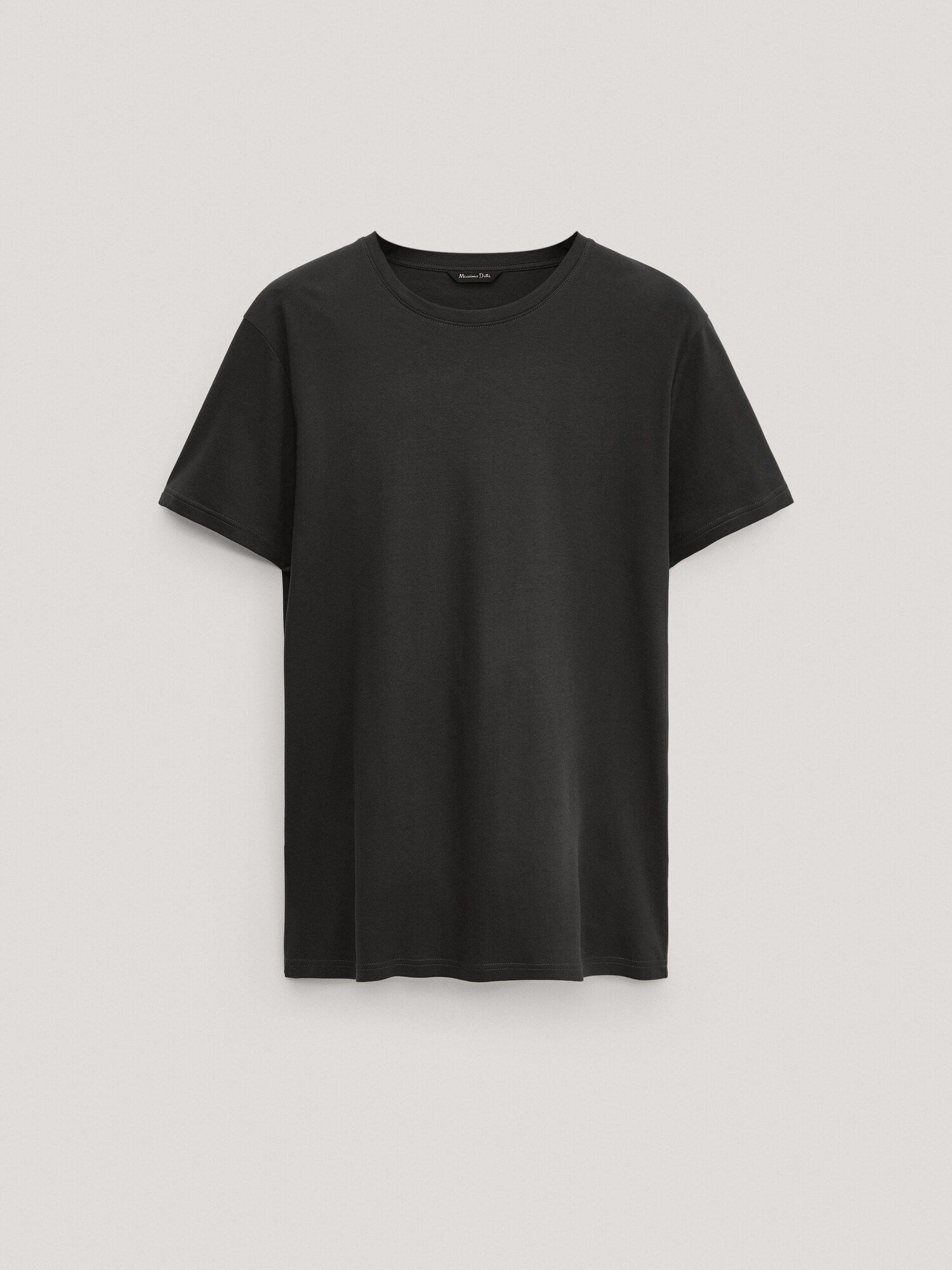 Short sleeve mercerised cotton T-shirt | Massimo Dutti (US)