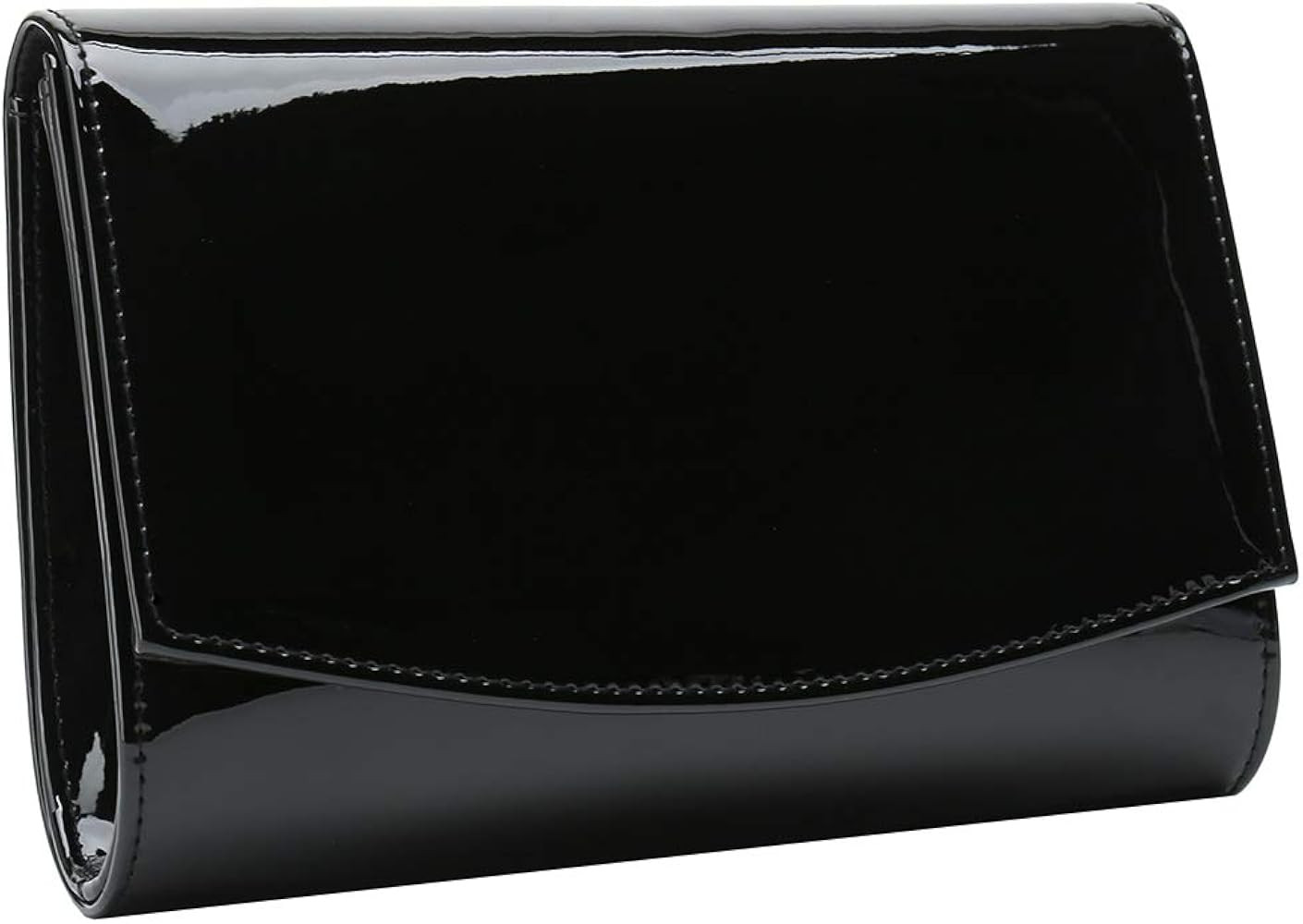 Charming Tailor Patent Leather Flap Clutch Classic Elegant Evening Bag Chic Dress Purse | Amazon (US)