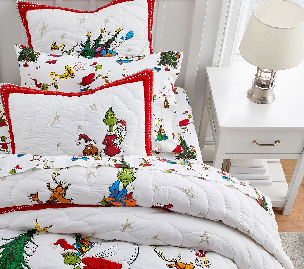 Dr. Seuss's The Grinch™ Quilt & Shams | Pottery Barn Kids