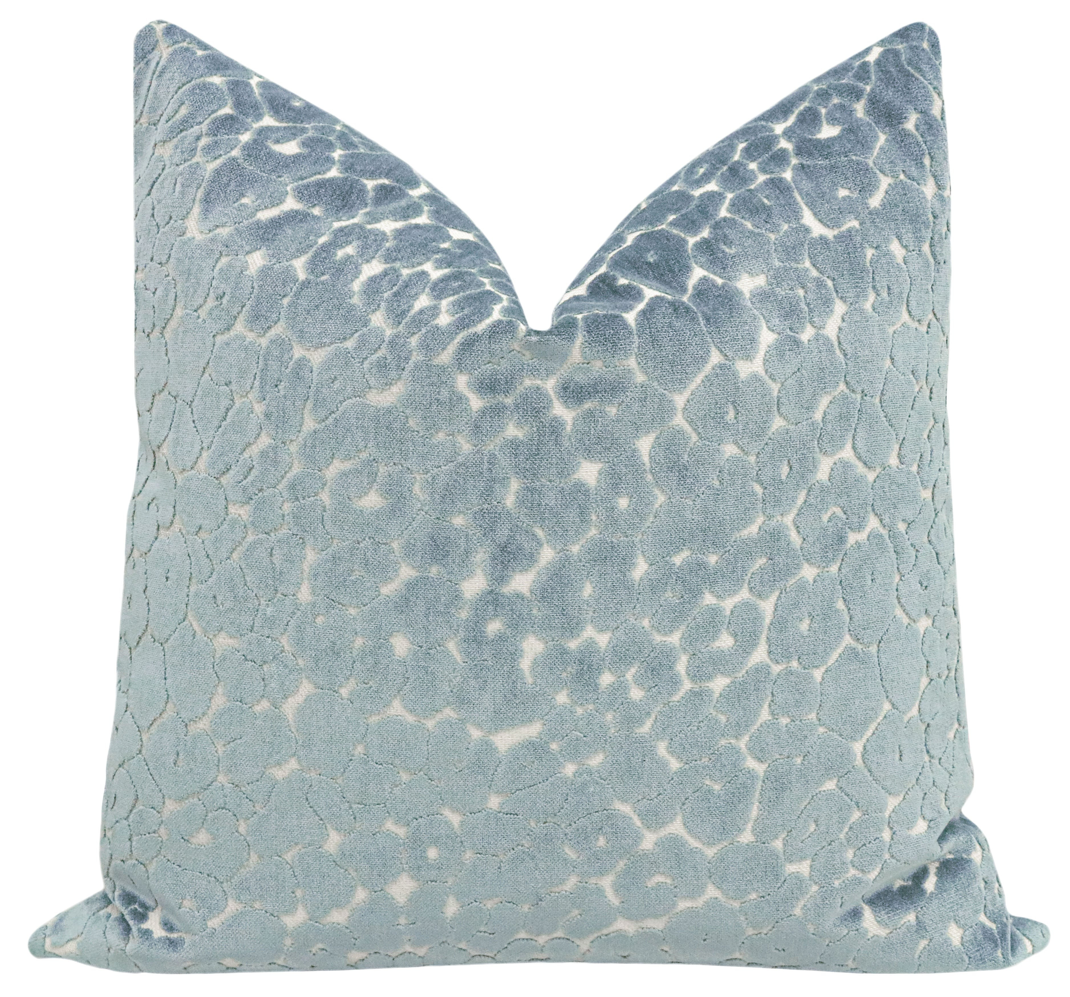Leopard Cut Velvet // Cerulean Blue BACKORDER | LITTLE DESIGN COMPANY