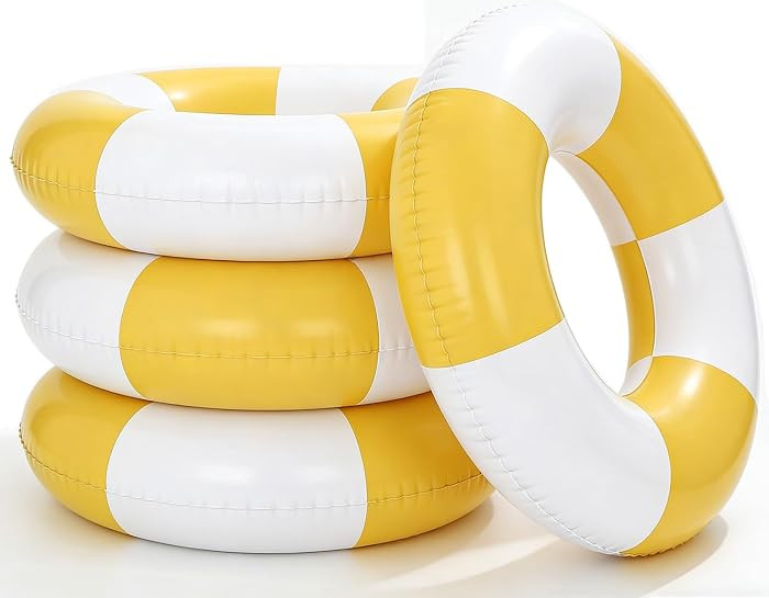 4PCS Inflatable Pool Floats 35" Swimming Rings Large Inner Tube Swimming Pool Swim Rings Pool Lou... | Amazon (US)