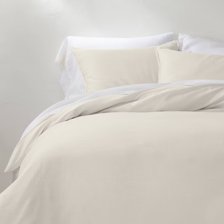 Heavyweight Linen Blend Duvet Cover & Pillow Sham Set - Casaluna™ | Target
