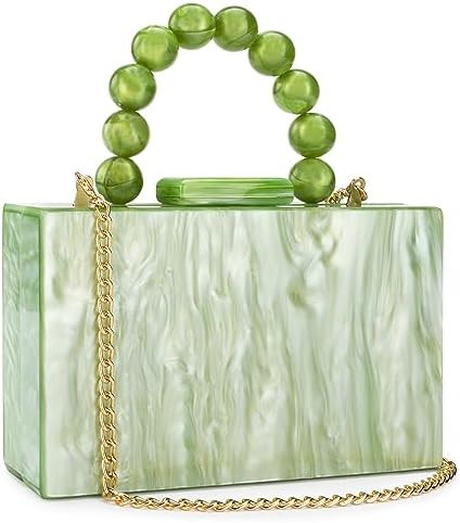 Women Acrylic Clutch Purse Leopard Print Evening Bag Chain Formal Handbag Party Bridal Wedding Cl... | Amazon (US)