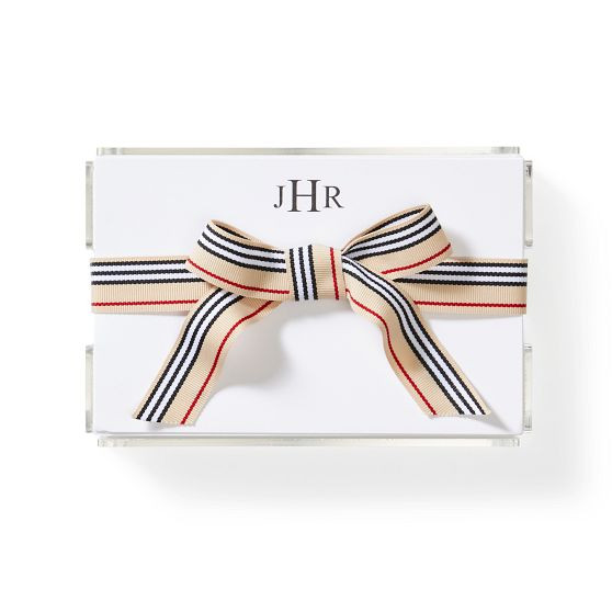 Ribbon Memo Sheets in Acrylic Holder, Set of 150 | Mark and Graham