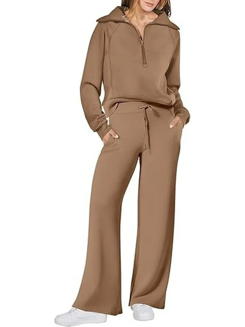 Luniro Women Sweatsuits 2 Piece Sets Jogging Sweatpants Set Lounge Matching Outfits Fall Clothes | Walmart (US)