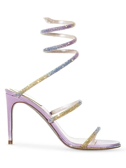 Cleo Crystal-Embellished Wrap Sandals | Saks Fifth Avenue