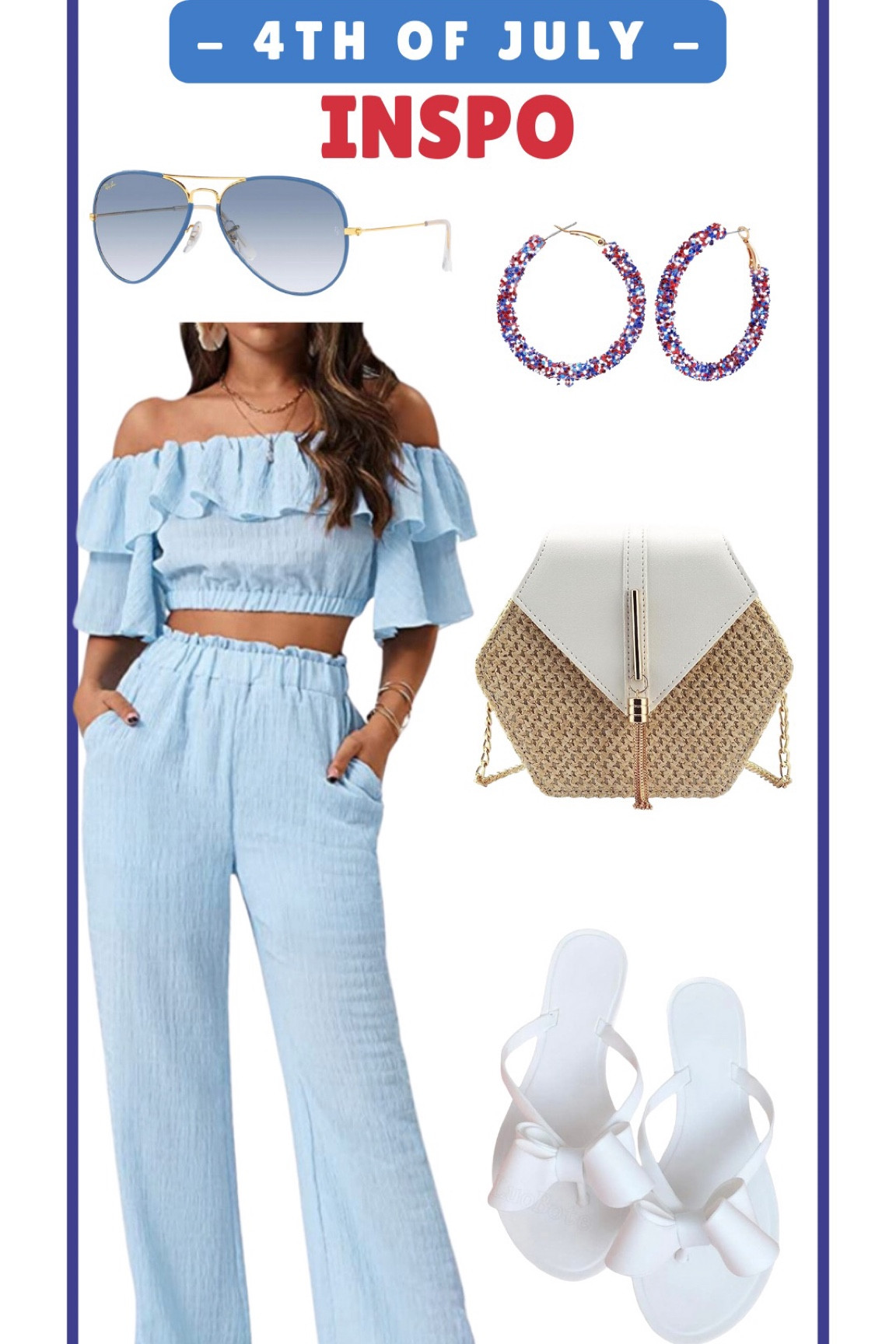4th of July outfit inspo // outfit inspo // patriotic style // 

#LTKstyletip #LTKshoecrush #LTKSeasonal