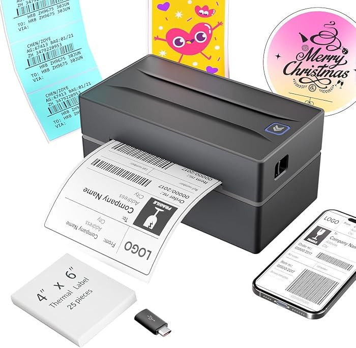 Thermal Shipping Label Printer 4x6 Bluetooth Label Maker for Small Business | Amazon (US)