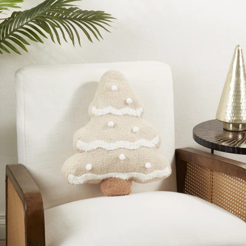 Festive Fir Christmas Tree Poly Filled Throw Pillow (Set of 125) | Wayfair North America