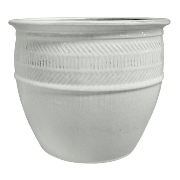 Dana Cream Ceramic Outdoor Planter, Extra Large At Home, White | At Home