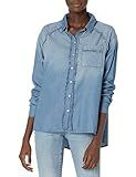 Vintage America Blues Women's Carrie Roll Sleeve Button Down Shirt, Erie Wash, Large | Amazon (US)