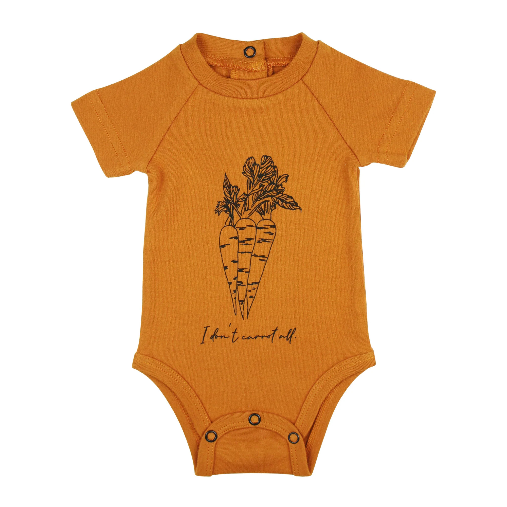 Organic Raglan Bodysuit in Butternut Carrots | L'ovedbaby