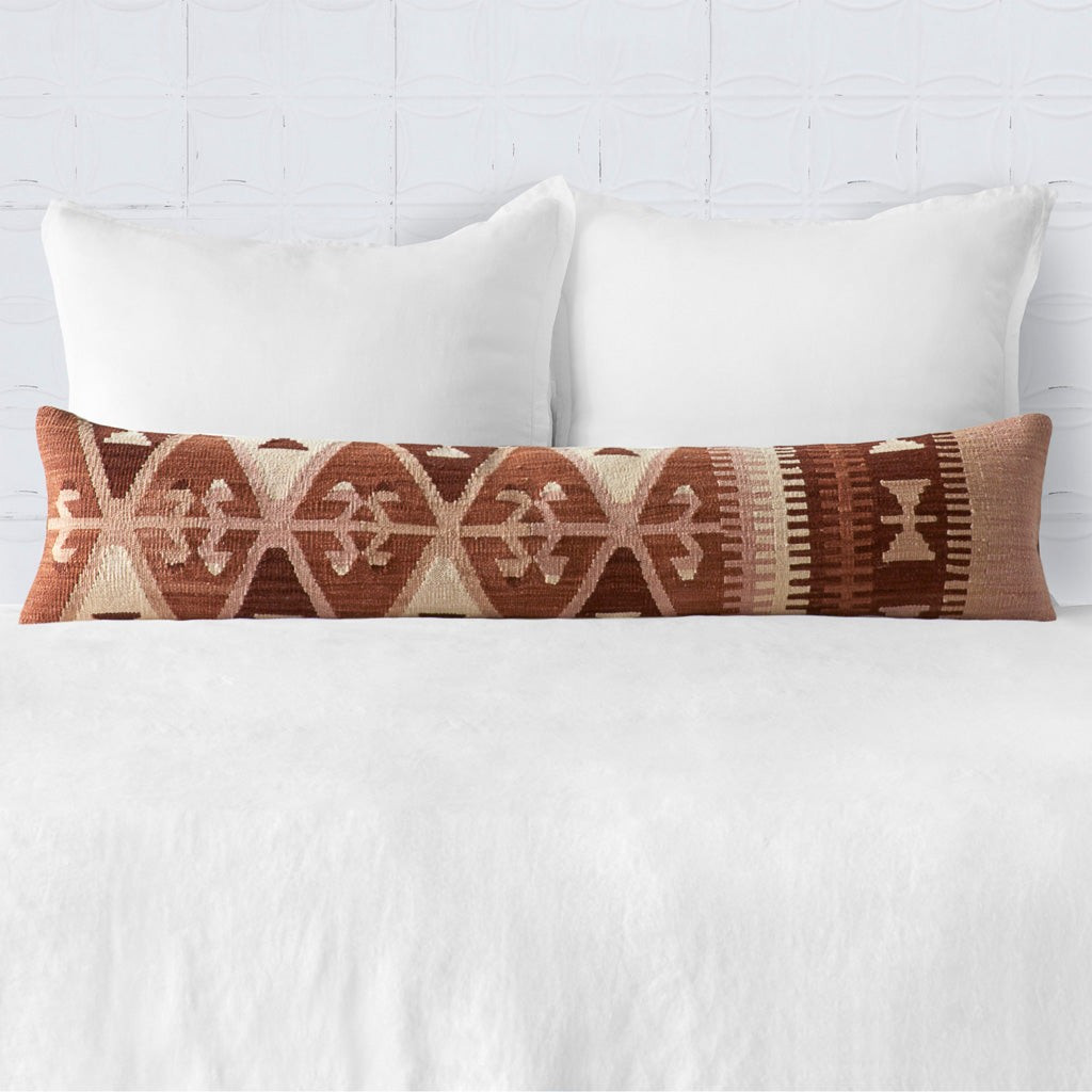 Azra Kilim Lumbar | Handwoven Accent Pillows at The Citizenry | The Citizenry