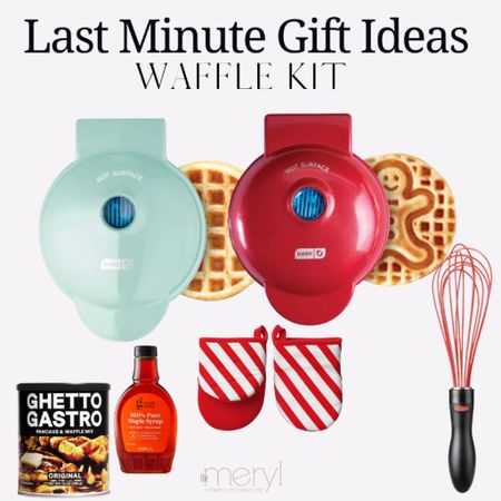 Last minute gift idea - waffle kit
Target Dash Waffle Maker Maple Syrup Oven Mitts Whisk Holiday Cookware 

#LTKSeasonal #LTKHoliday #LTKGiftGuide