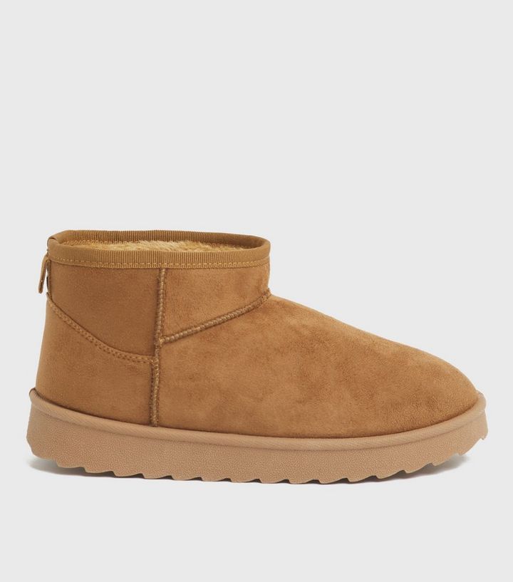 Tan Faux Shearling Lined Chunky Ankle Boots
						
						Add to Saved Items
						Remove from Sav... | New Look (UK)