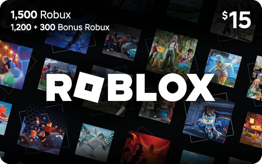 Roblox Digital Gift Card - 1,500 Robux [Includes Exclusive Virtual Item] [Digital Code] | Amazon (US)