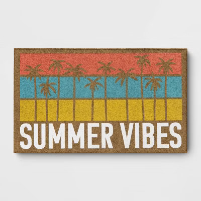 1'6"x2'6" Summer Vibes Faux Coir Doormat - Sun Squad™ | Target