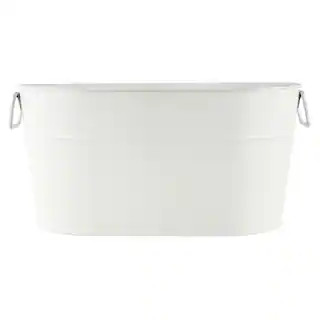 12" White Oval Metal Bucket by Celebrate It™ | Michaels Stores